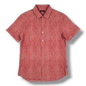Howe No. 65 Creative Workforce men's coral short sleeves button-down shirt - med